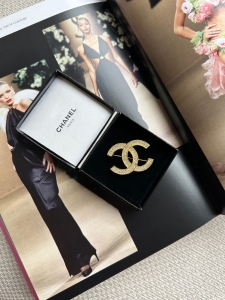 Broszka vintage Chanel CC Rhinestone Brooch - sprzedana
