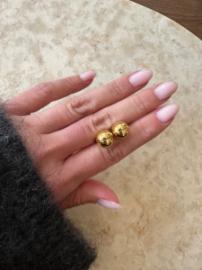 Kolczyki Chanel Gold Logo - sprzedane