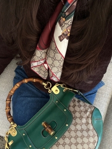 Torebka Gucci Bamboo Green Crossbody Bag - sprzedana