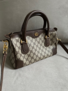 Torebka kuferek Gucci GG Pattern 2 Way Shoulder Bag Brown - sprzedany