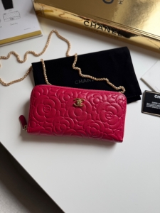 Torebka/portfel Chanel Camelia Caviar Skin Wallet Pink Gold - dostępna