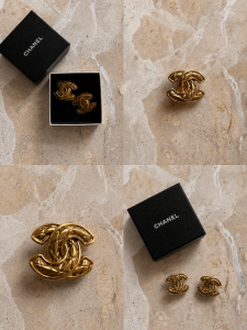 Klipsy vintage Chanel Coco Mark - dostępne