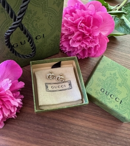 Kolczyki Gucci Crystal Double G - sprzedane